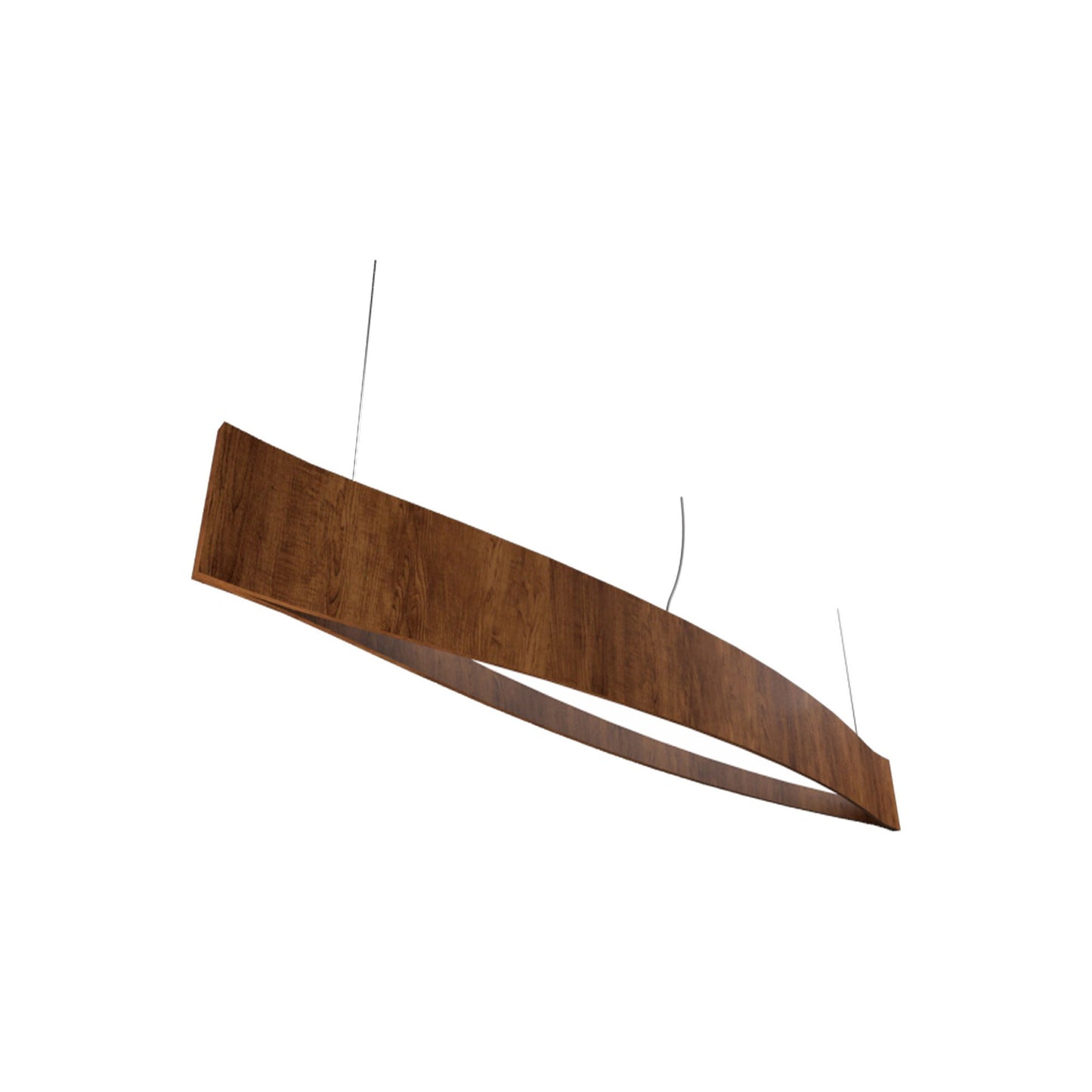 Canoe LED Pendant Light in Imbuia (Small).