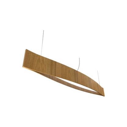 Canoe LED Pendant Light in Louro Freijo (Small).