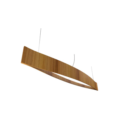 Canoe LED Pendant Light in Teak (Small).