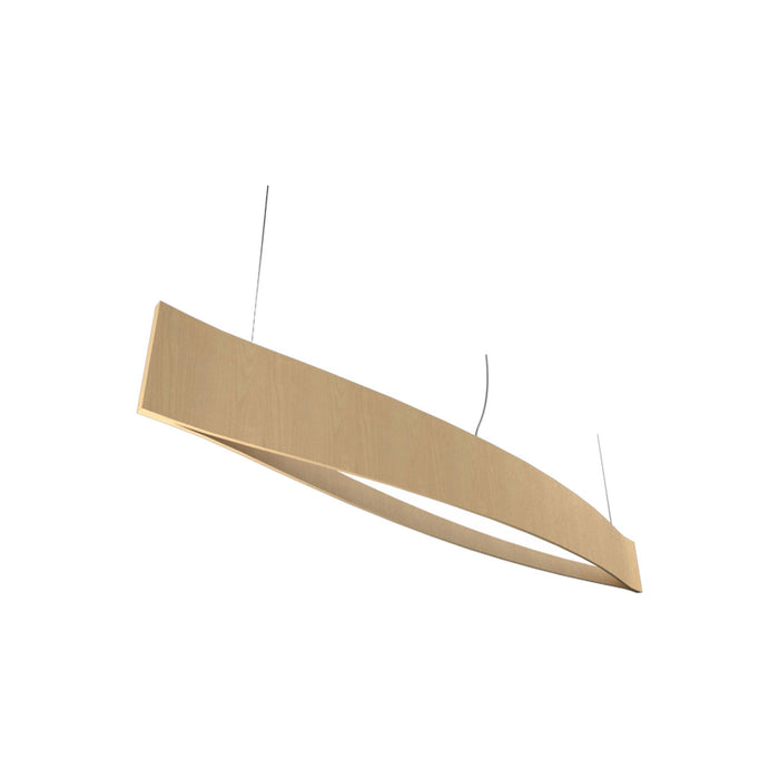 Canoe LED Pendant Light in Maple (Small).