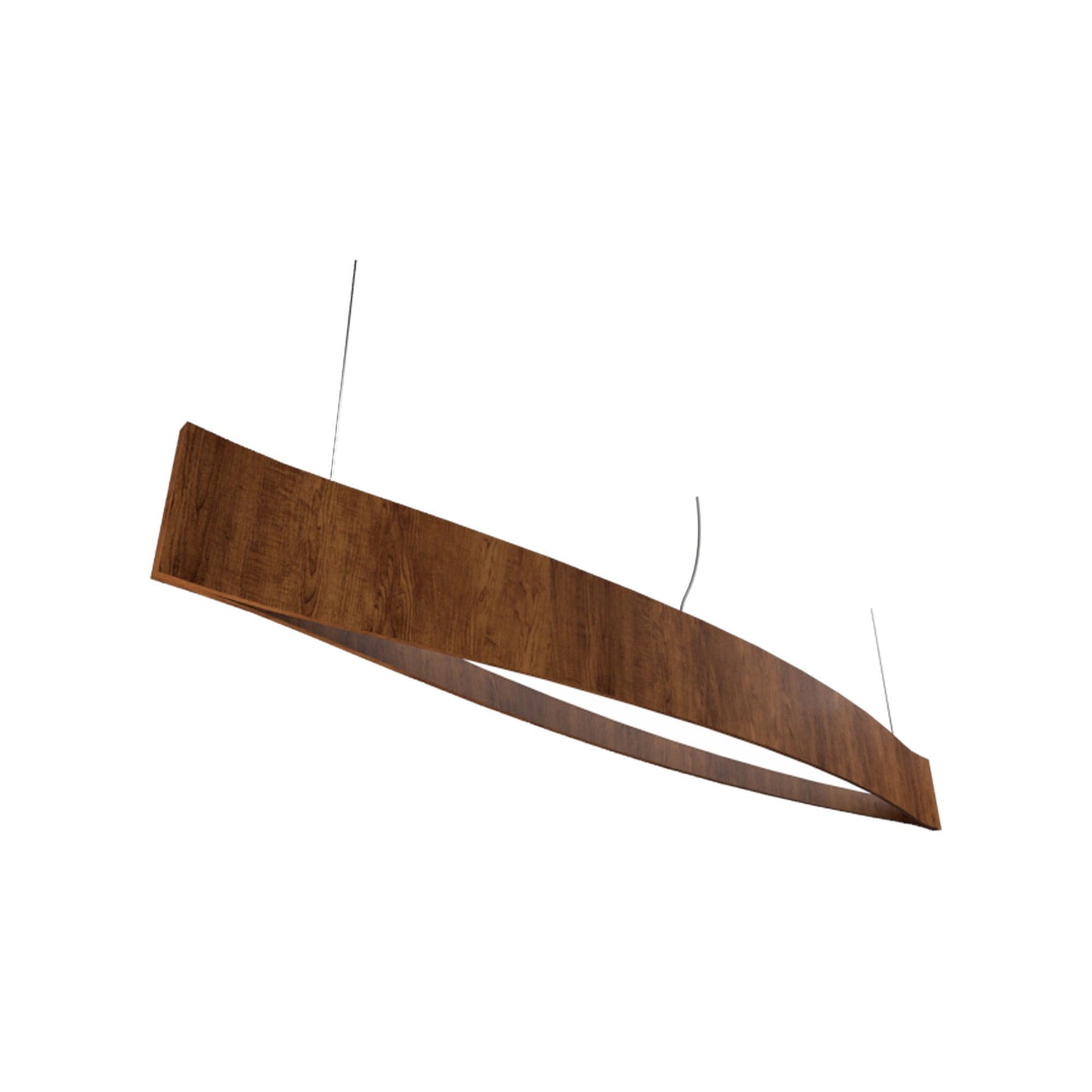 Canoe LED Pendant Light in Imbuia (Medium).