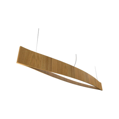 Canoe LED Pendant Light in Louro Freijo (Medium).