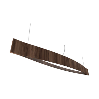 Canoe LED Pendant Light in American Walnut (Large).