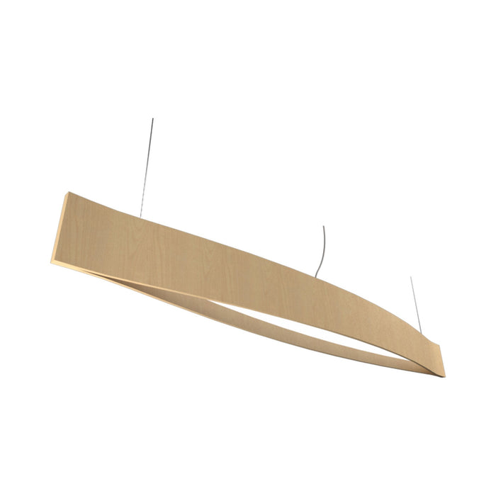 Canoe LED Pendant Light in Maple (Large).