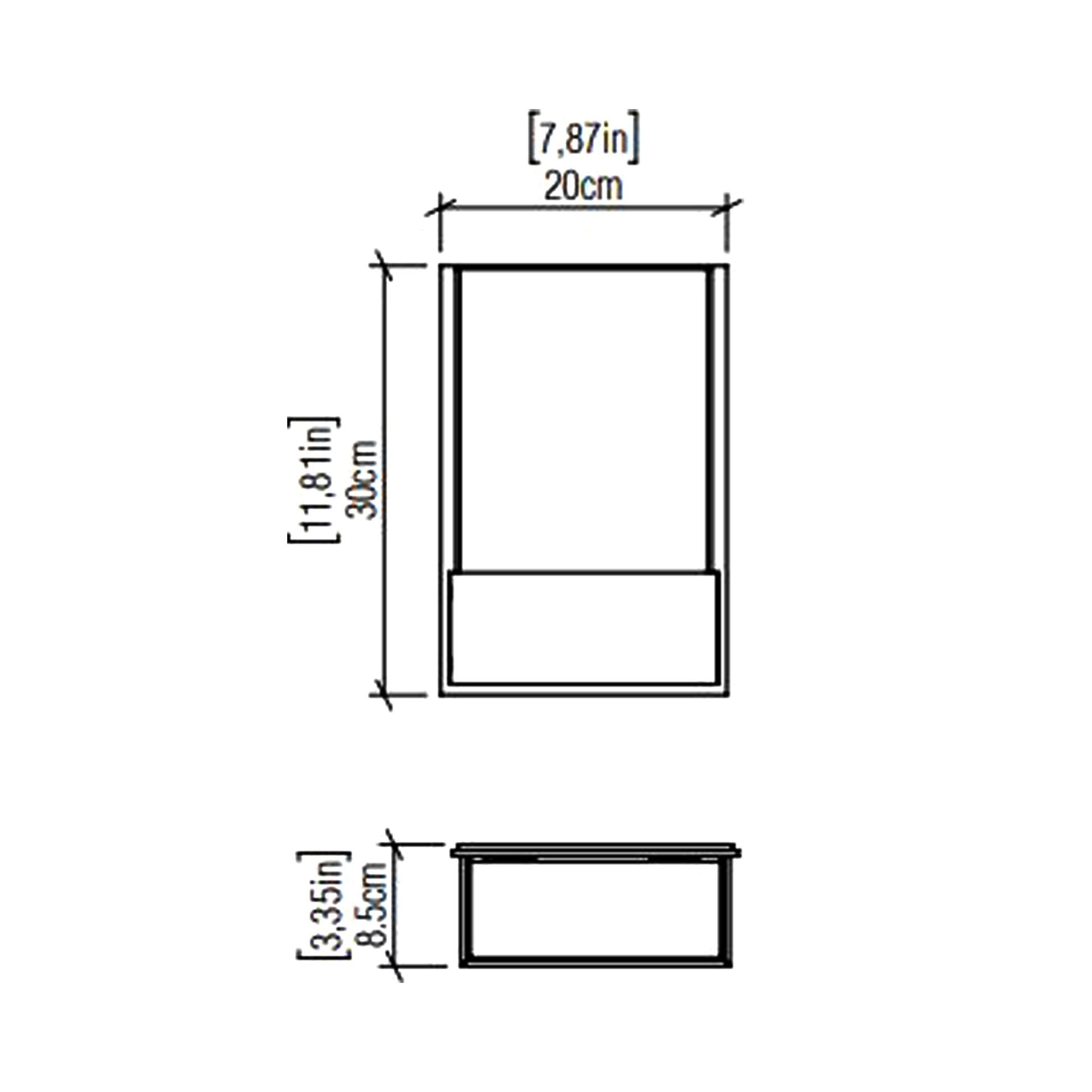 Clean Wall Light - line drawing.