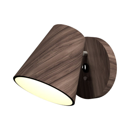 Conic Wall Light in American Walnut.