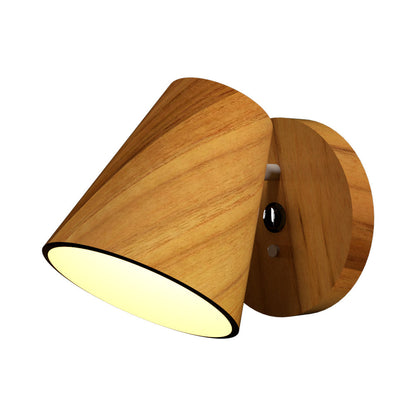 Conic Wall Light in Teak.