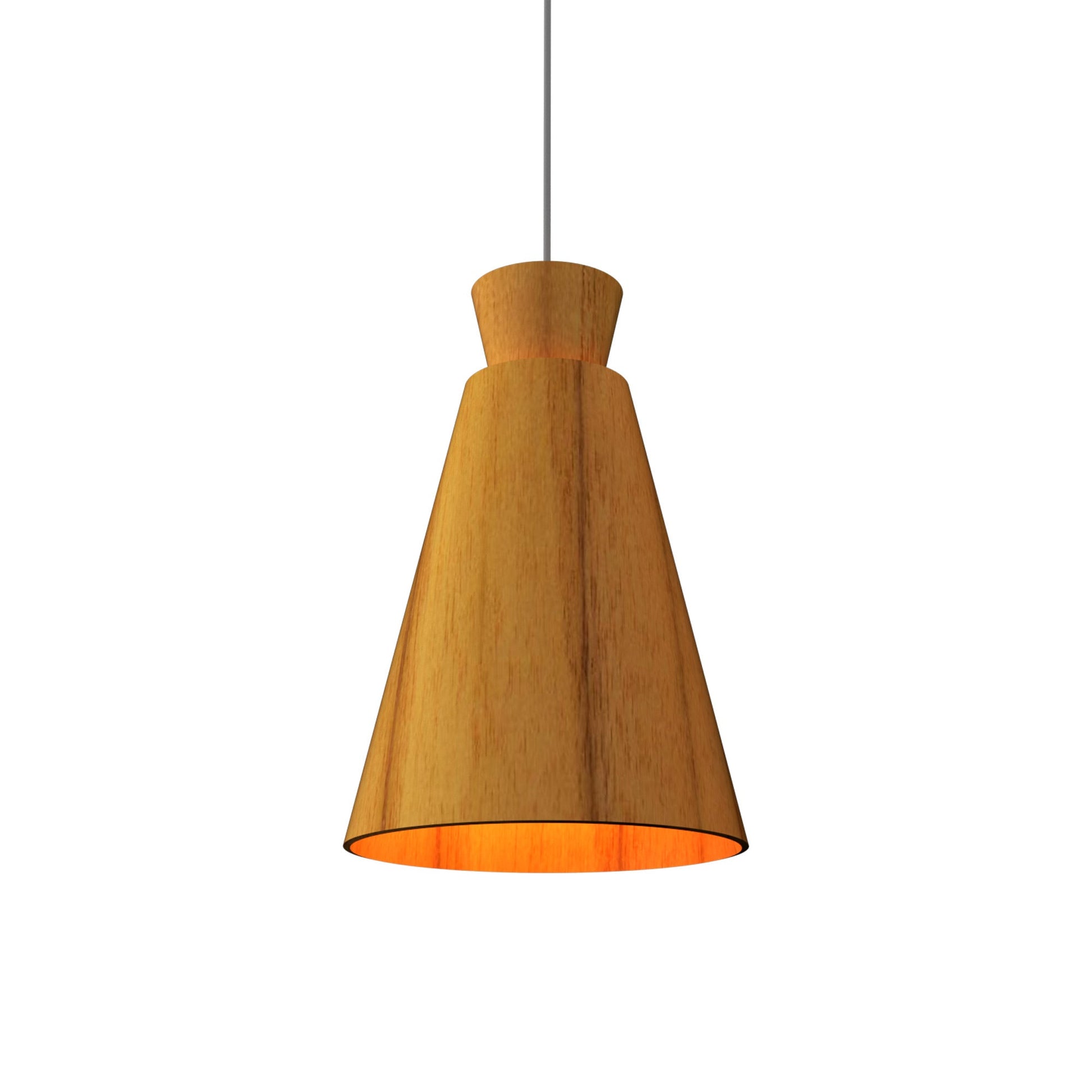 Conical 1473 Pendant Light in Teak.