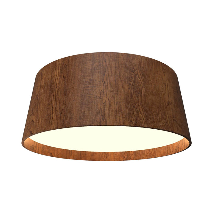 Conical LED Flush Mount Ceiling Light in Imbuia.