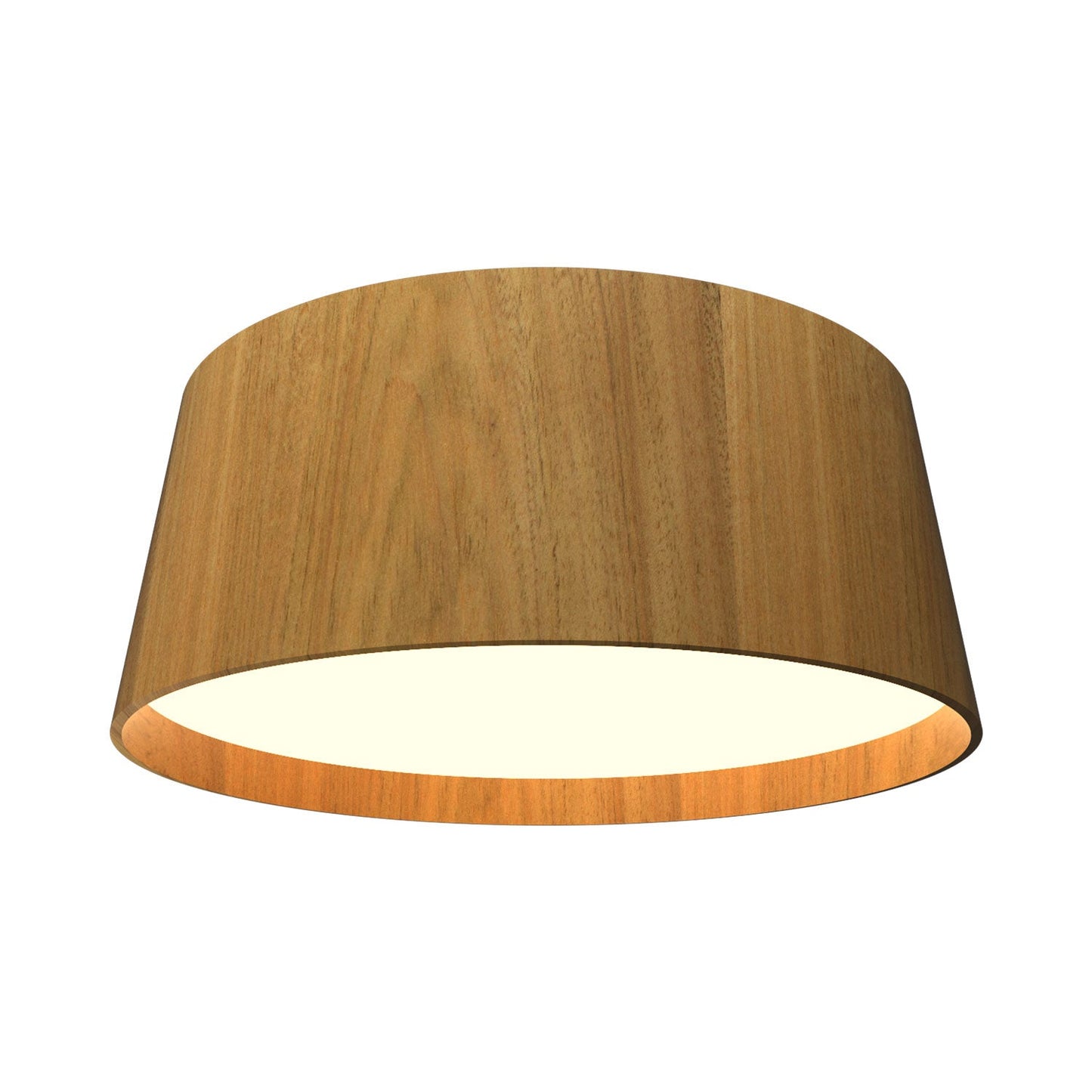 Conical LED Flush Mount Ceiling Light in Louro Freijó.