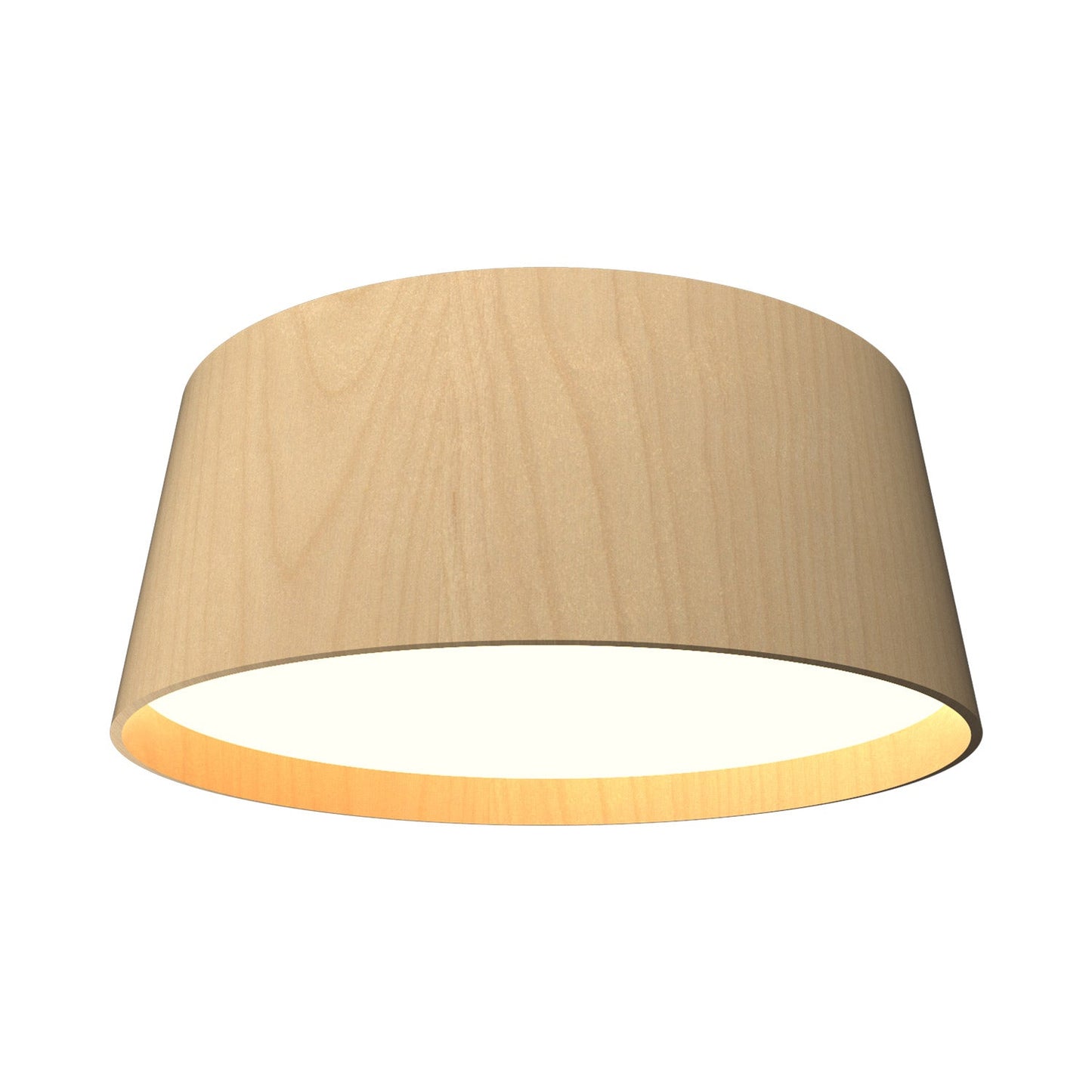 Conical LED Flush Mount Ceiling Light in Maple.
