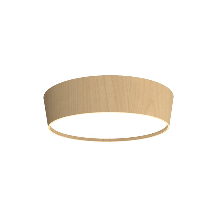 Conical LED Flared Flush Mount Ceiling Light in Maple (21.65-Inch).