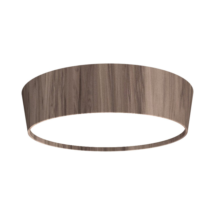 Conical LED Flared Flush Mount Ceiling Light in American Walnut (29.53-Inch).