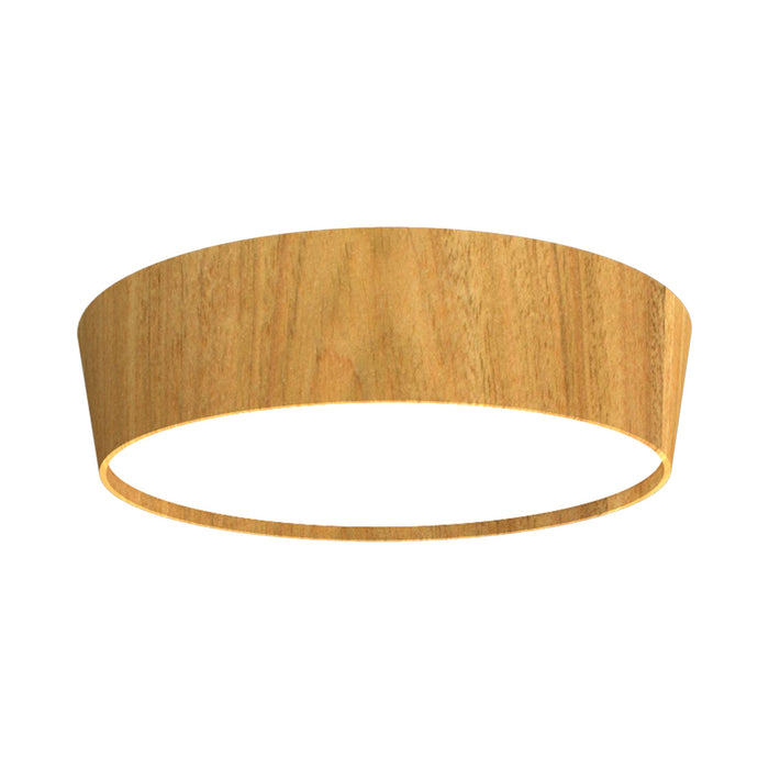 Conical LED Flared Flush Mount Ceiling Light in Louro Freijó (29.53-Inch).