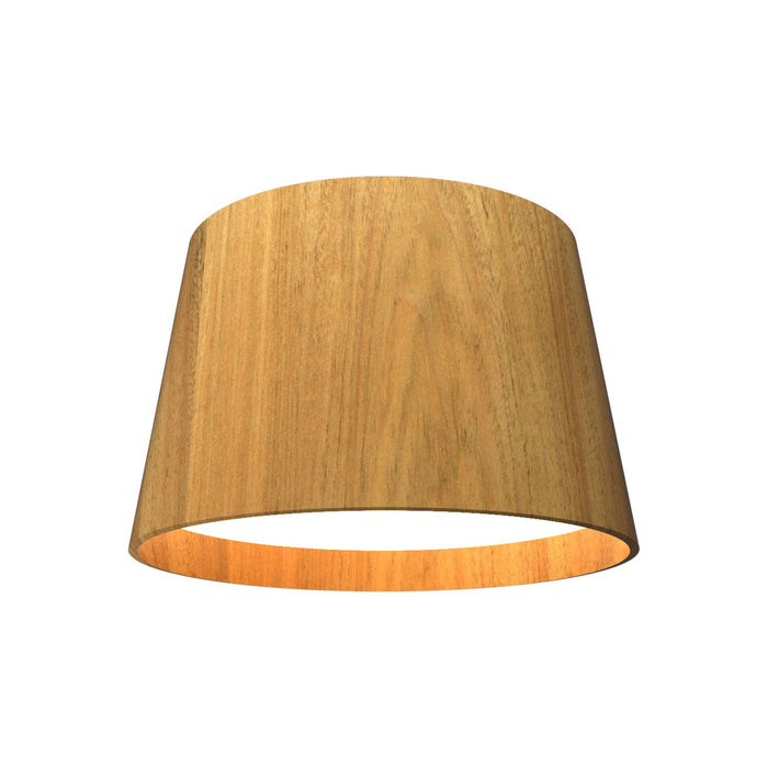 Conical LED Narrow Flush Mount Ceiling Light in Louro Freijó (Small).
