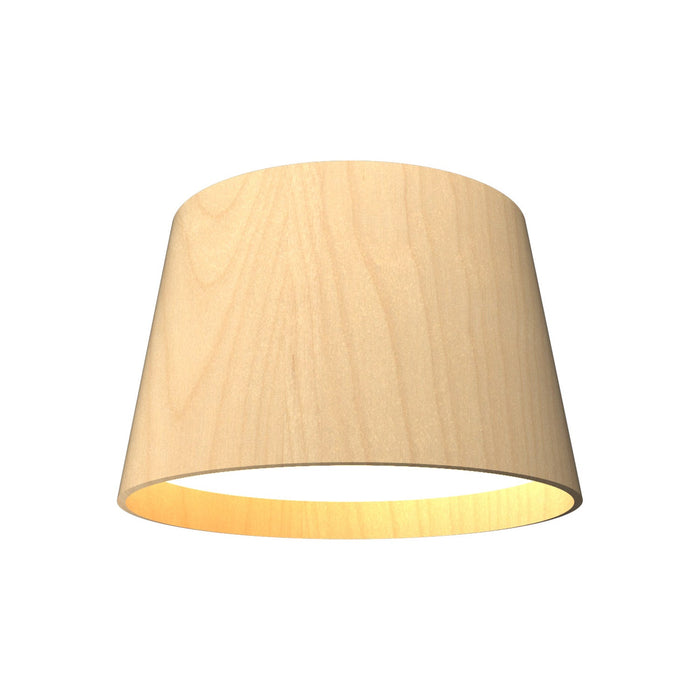 Conical LED Narrow Flush Mount Ceiling Light in Maple (Small).