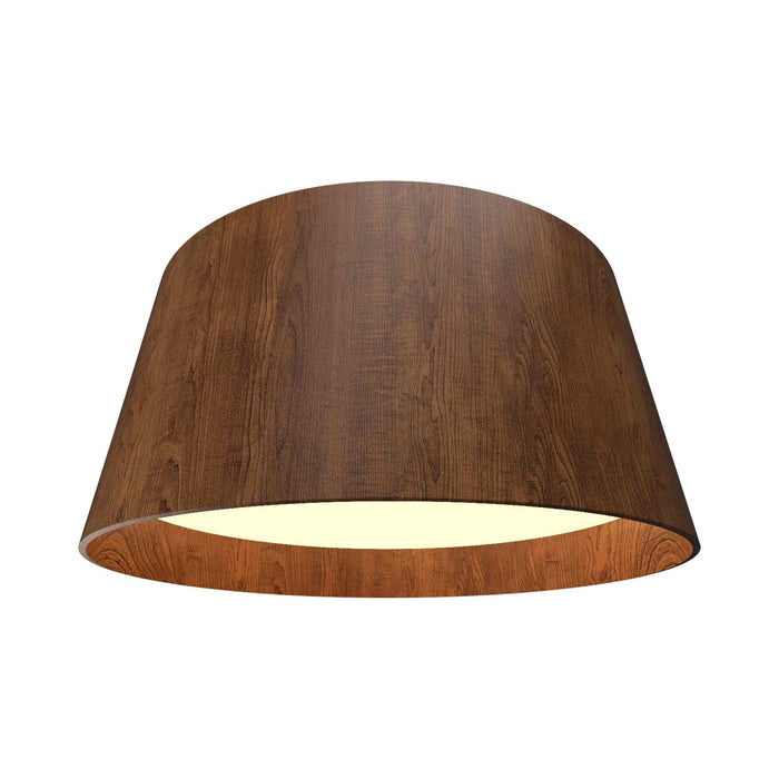 Conical LED Narrow Flush Mount Ceiling Light in Imbuia (Large).