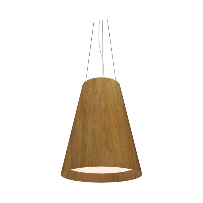 Conical Narrow Pendant Light in Louro Freijo (Large).