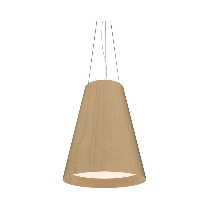 Conical Narrow Pendant Light in Maple (Large).