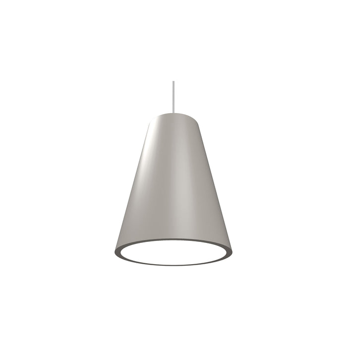 Conical Narrow Pendant Light in Light Grey (Small).