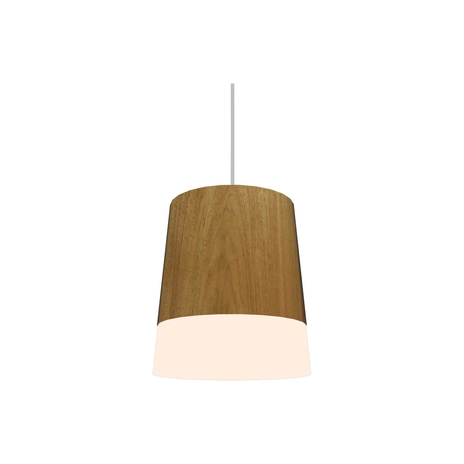Conical Pendant Light in Louro Freijo (Small).