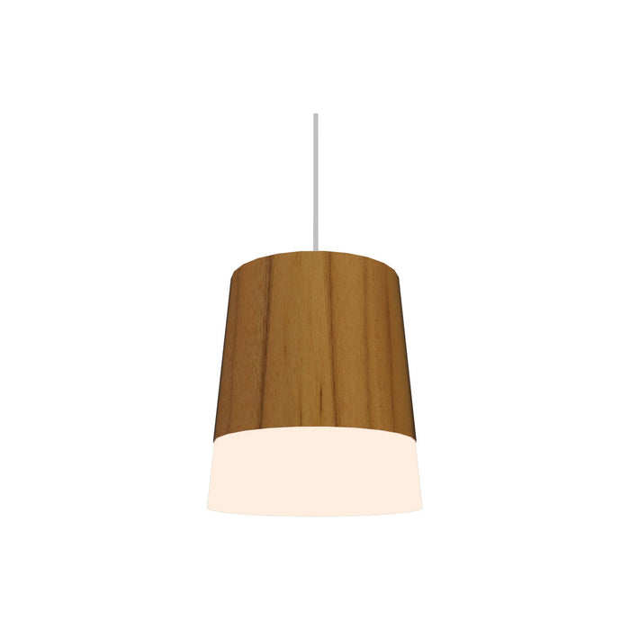 Conical Pendant Light in Teak (Small).