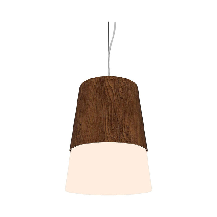 Conical Pendant Light in Imbuia (Large).