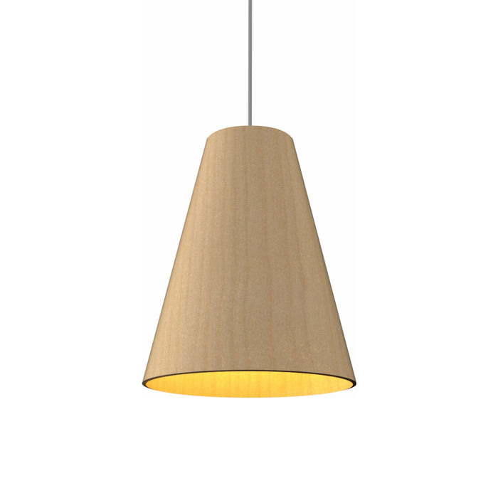 Conical Simple Pendant Light in Maple.