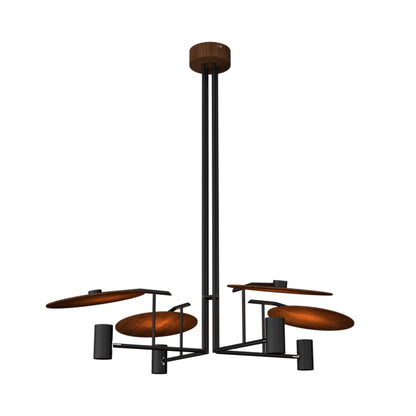 Dot Chandelier in American Walnut.