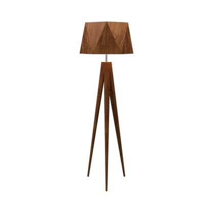 Faceted Floor Lamp in Imbuia.