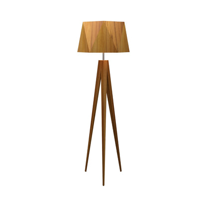 Faceted Floor Lamp in Teak.