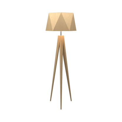 Faceted Floor Lamp in Maple.