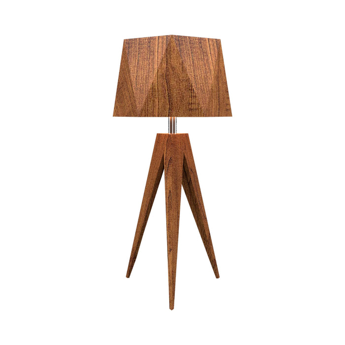 Faceted Table Lamp in Imbuia.