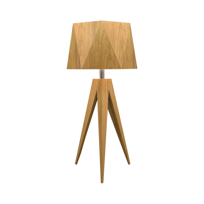 Faceted Table Lamp in Louro Freijo.