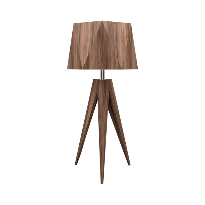 Faceted Table Lamp in American Walnut.