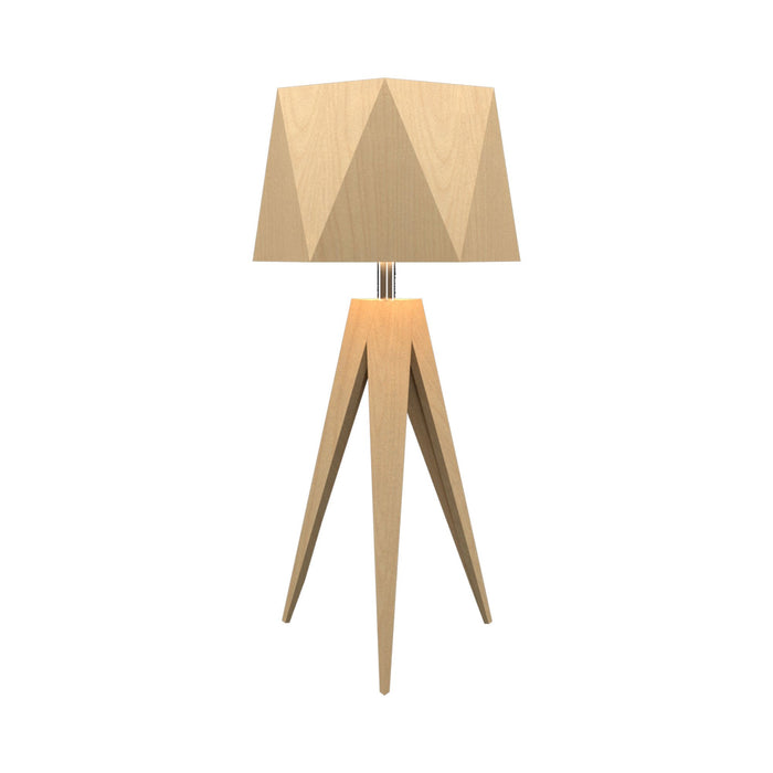 Faceted Table Lamp in Maple.