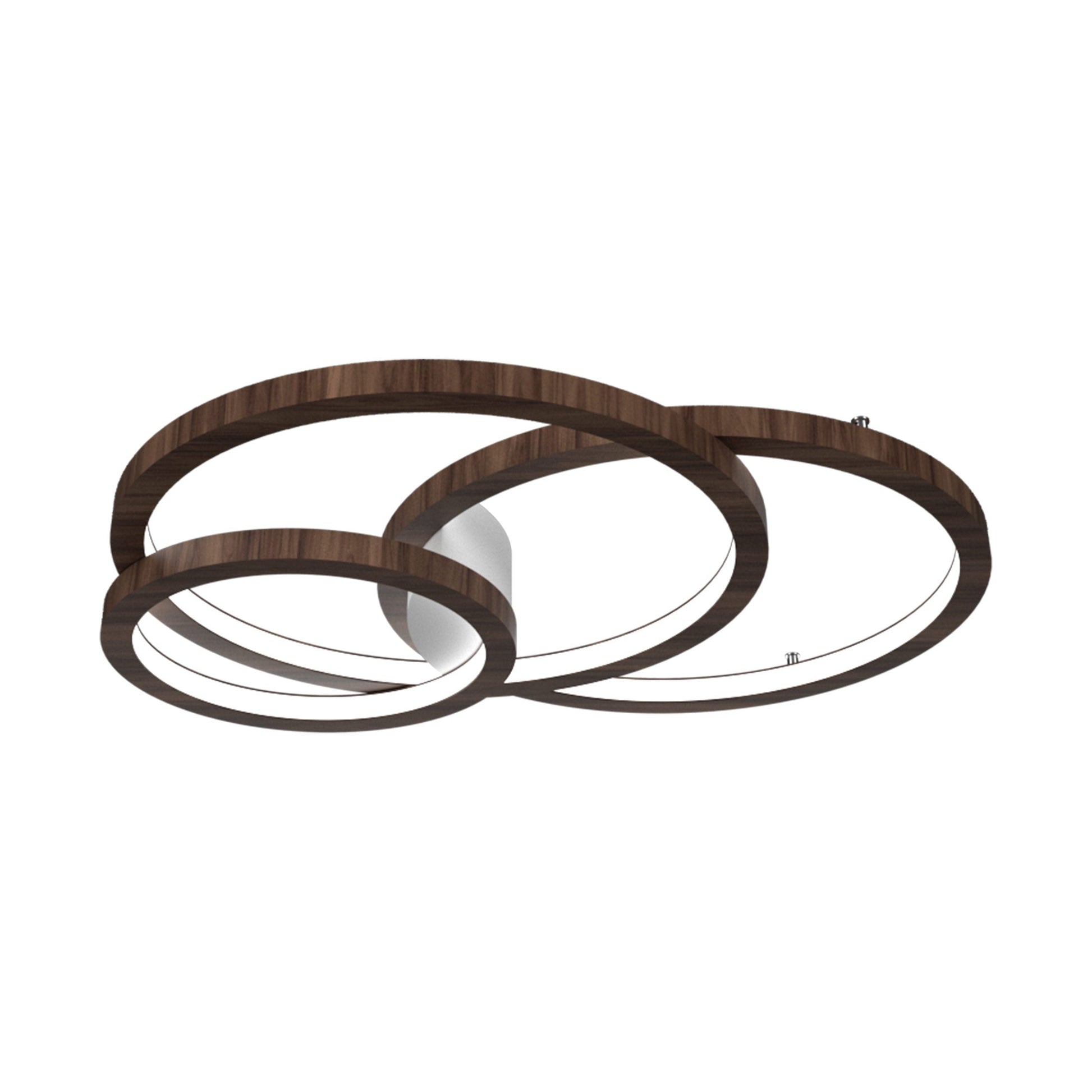 Frame LED Ceiling / Wall Light in American Walnut (Large).