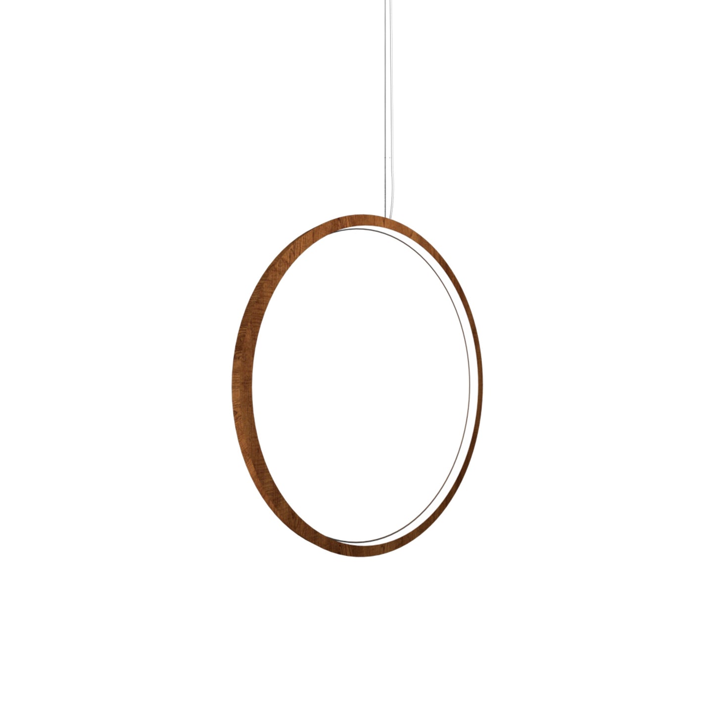 Frame LED Vertical Pendant Light in Imbuia (23.62-Inch).