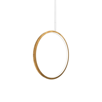 Frame LED Vertical Pendant Light in Louro Freijó (23.62-Inch).