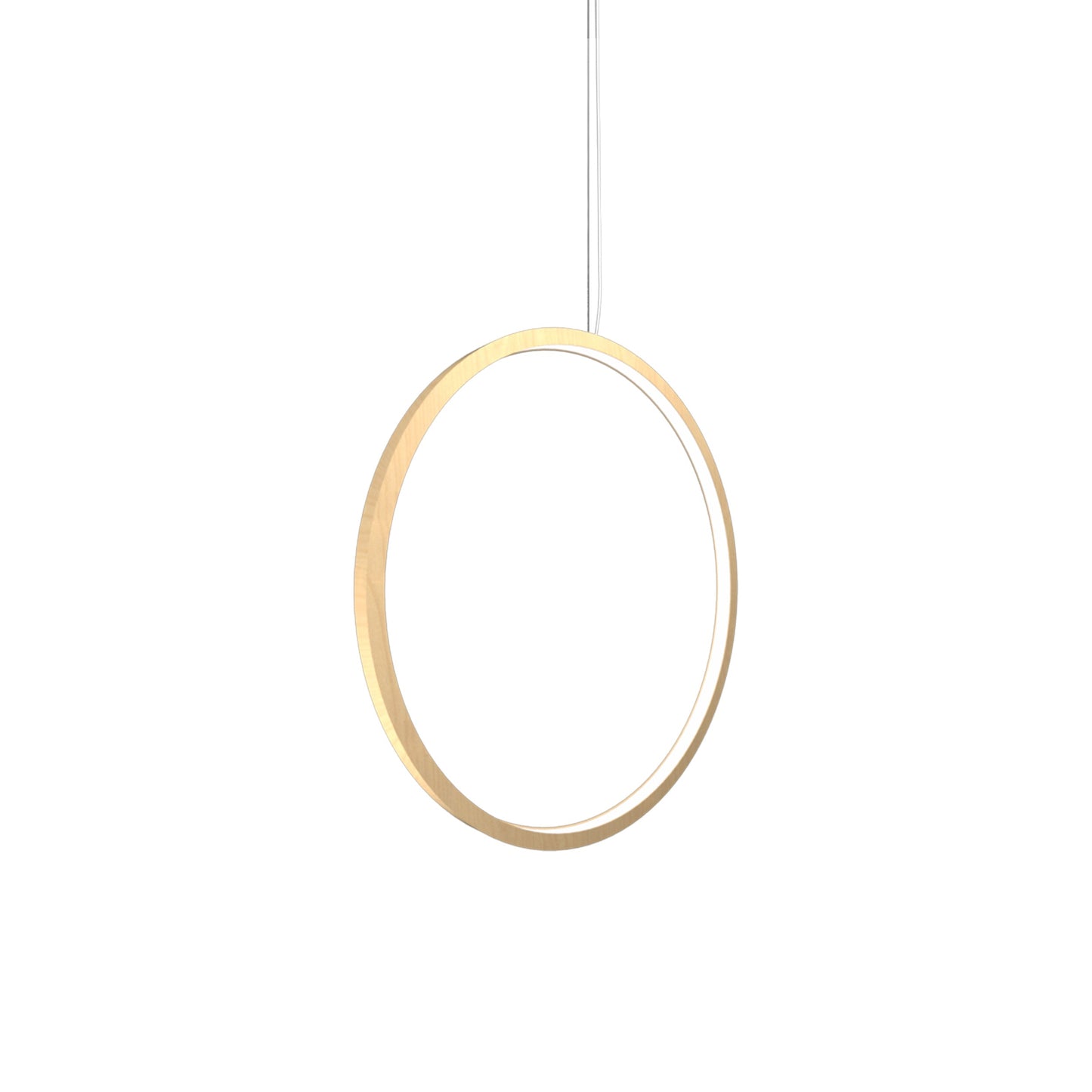 Frame LED Vertical Pendant Light in Maple (23.62-Inch).