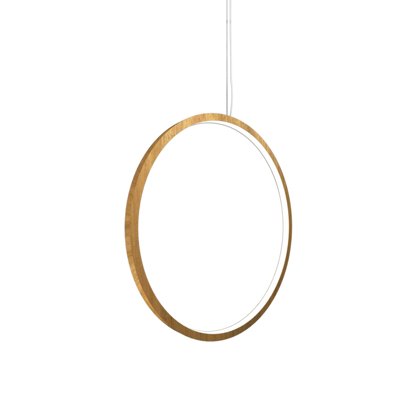 Frame LED Vertical Pendant Light in Louro Freijó (27.56-Inch).