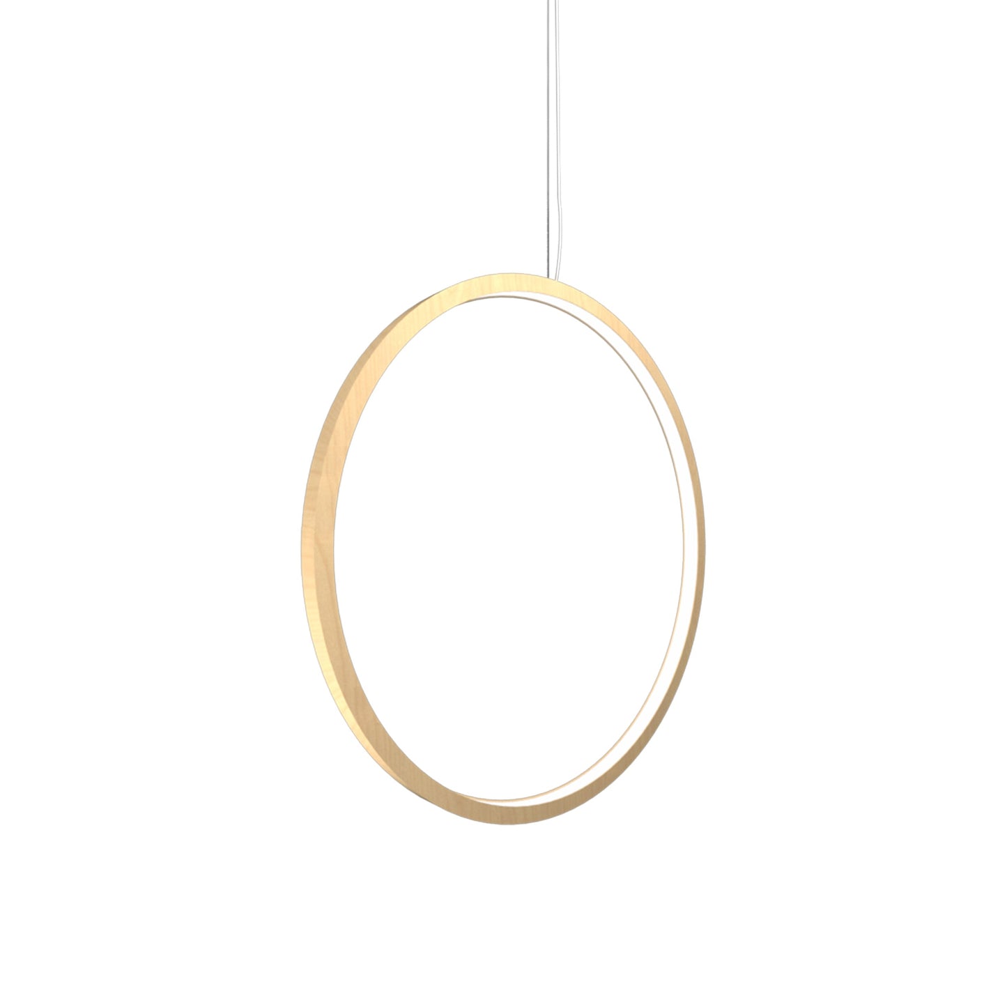Frame LED Vertical Pendant Light in Maple (27.56-Inch).