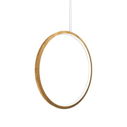 Frame LED Vertical Pendant Light in Louro Freijó (31.5-Inch).