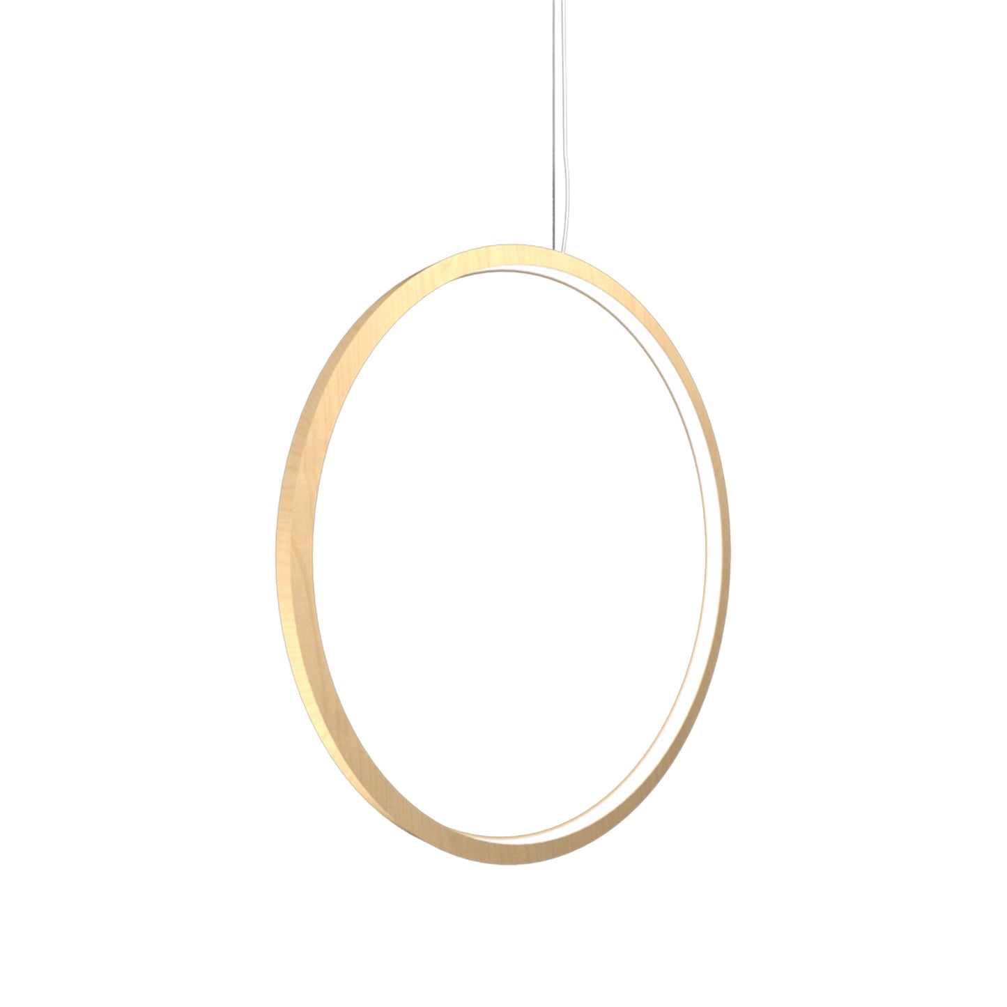 Frame LED Vertical Pendant Light in Maple (31.5-Inch).