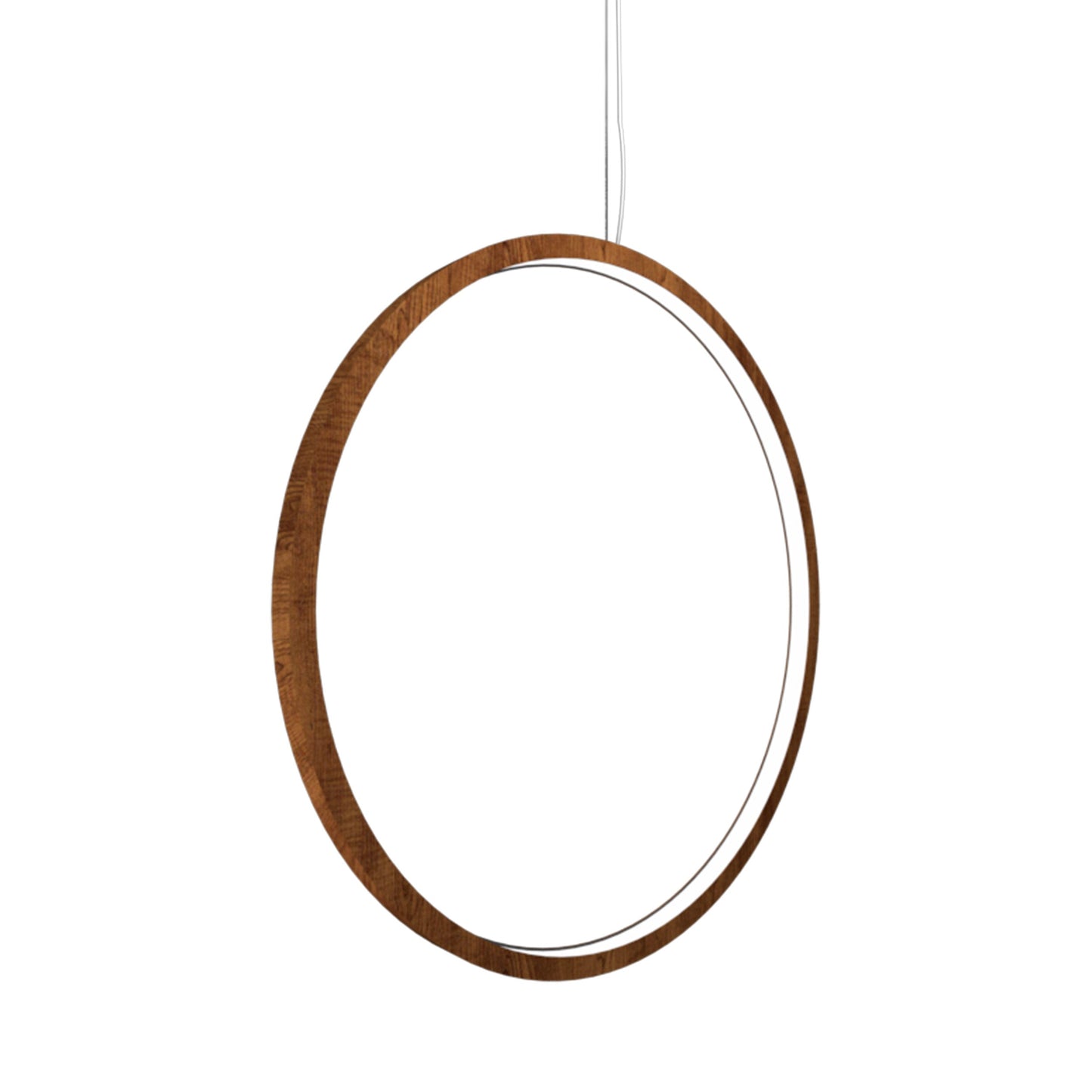 Frame LED Vertical Pendant Light in Imbuia (35.43-Inch).