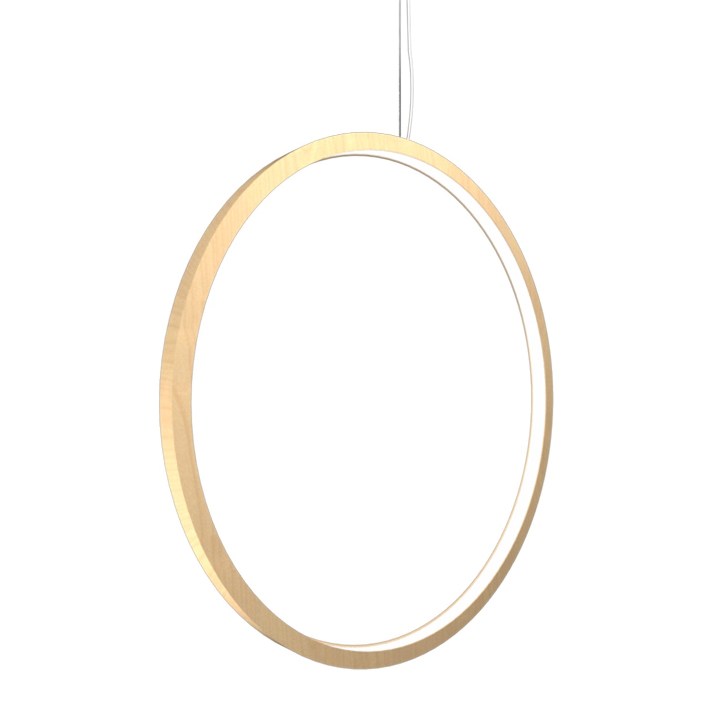 Frame LED Vertical Pendant Light in Maple (39.37-Inch).