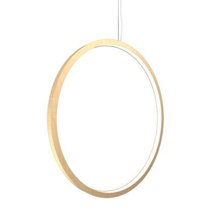 Frame LED Vertical Pendant Light in Maple (39.37-Inch).