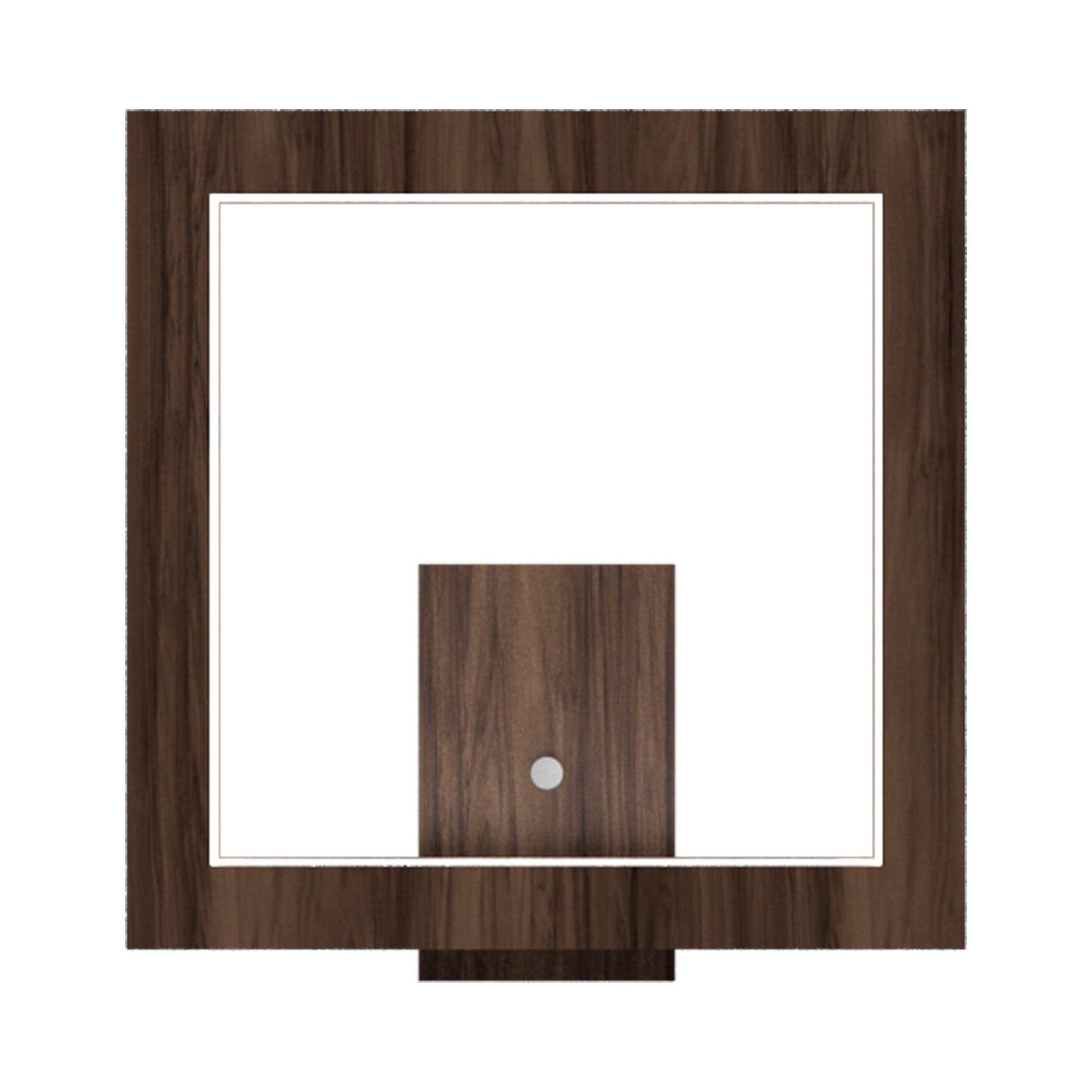 Frame LED Wall Light American Walnut (Square).