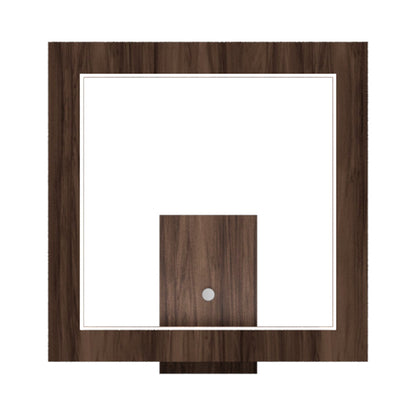 Frame LED Wall Light American Walnut (Square).