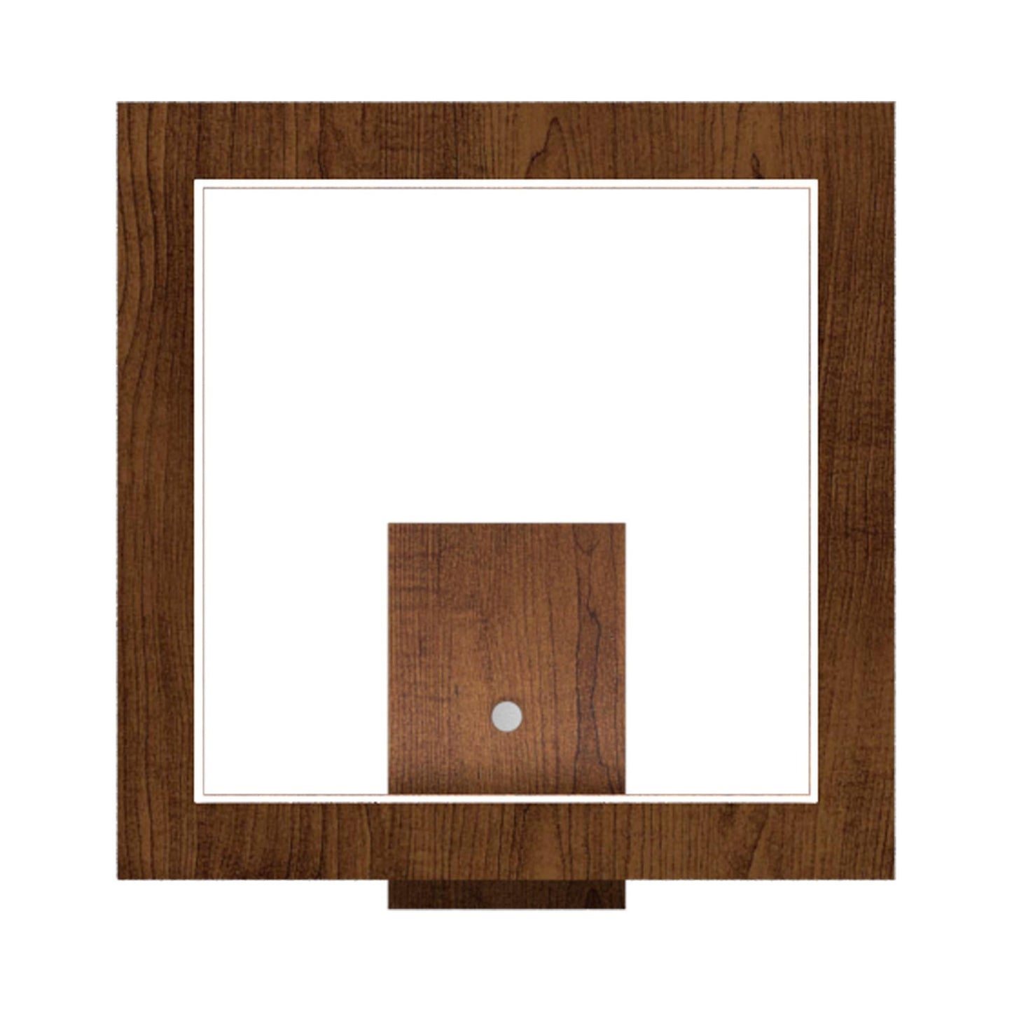 Frame LED Wall Light in Imbuia (Square).